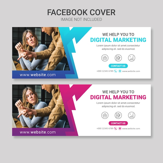 Geschäftsmarketing facebook-cover