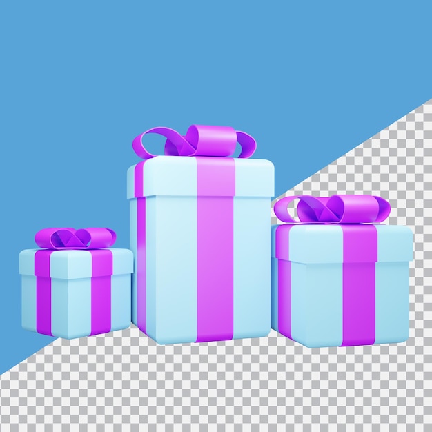 Geschenk 3D-Renderstrahl