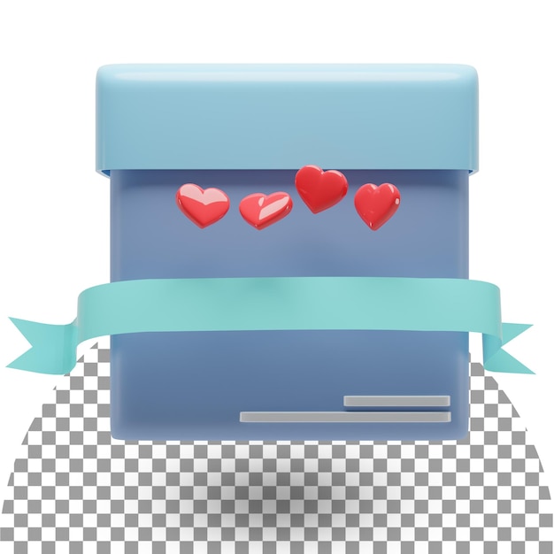 Geschenkbox 3d-rendering