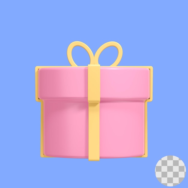 Geschenkbox 3d-symbol gerendertes bild