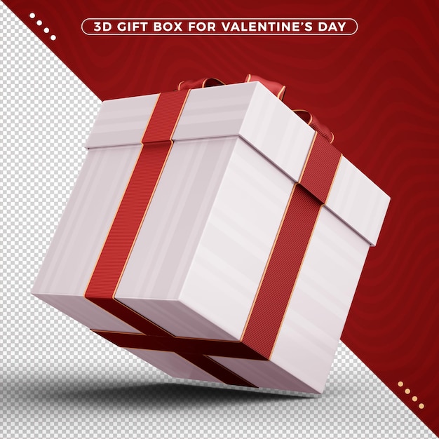 Geschenkbox gedreht 3d, um Valentinstag zu feiern