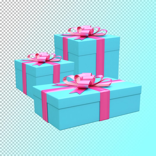 Geschenkbox mit rosa Schleife