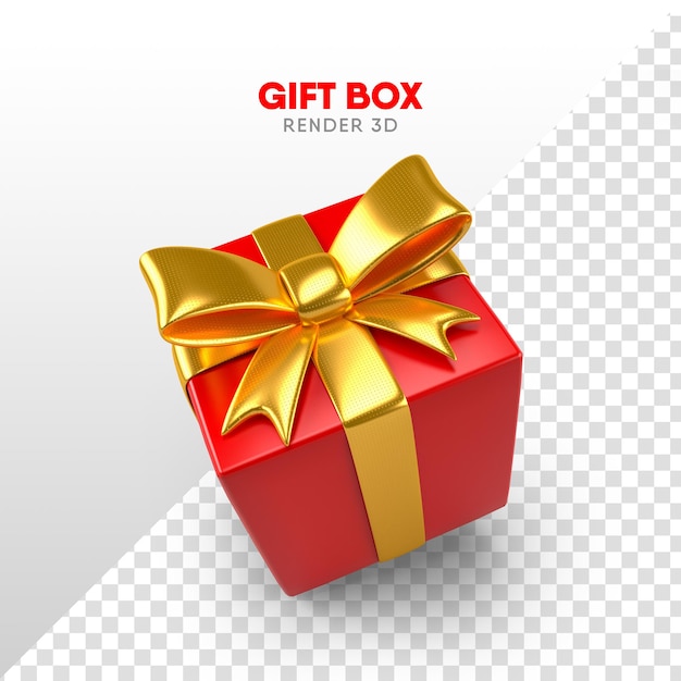 PSD geschenkbox mit schleife im cartoon-format für weihnachtskomposition