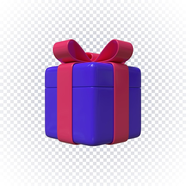 Geschenkbox-symbol 3d-rendering isoliert