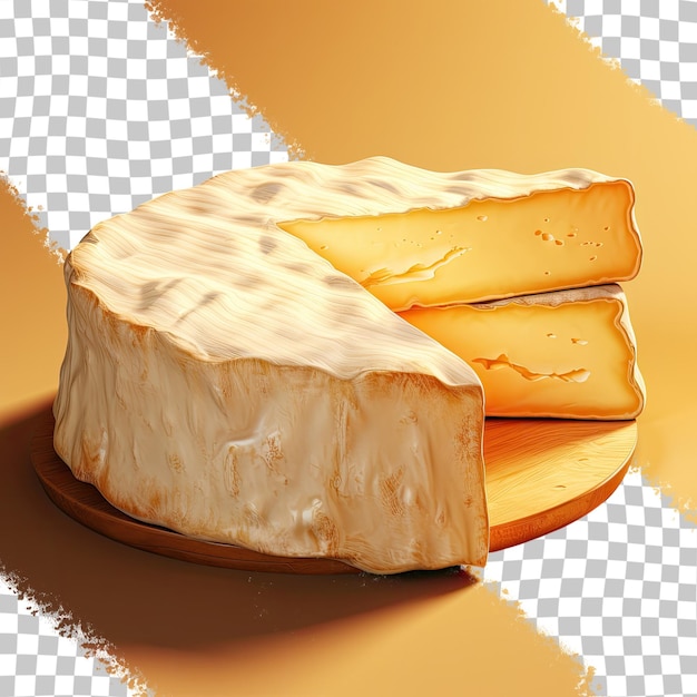 PSD geschmackvoller brie-käse auf einem transparenten hintergrund