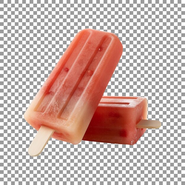 PSD geschmackvolles gefrorenes guava-popsicle auf durchsichtigem hintergrund