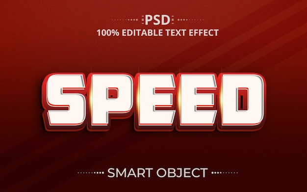 Geschwindigkeitsrennen-Texteffekt psd 100 Bearbeitbares Design