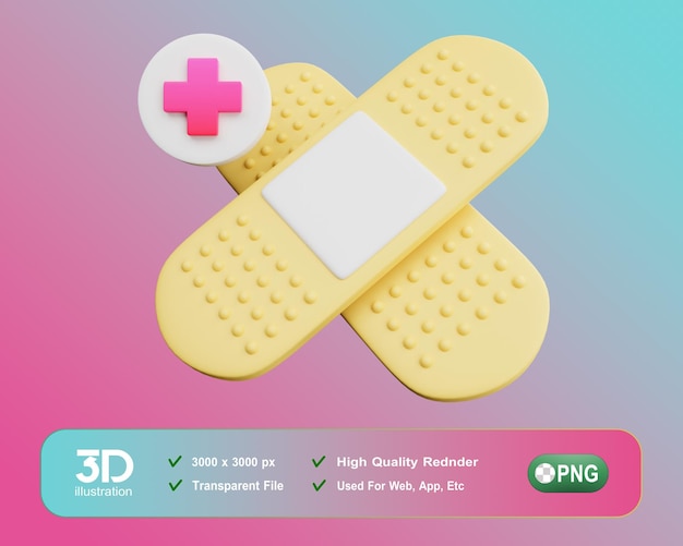 PSD gesso 3d para curativos médicos e de saúde 3d