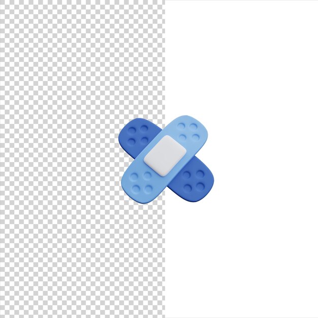 Gesso medico elastico icona di rendering 3D isolato su sfondo bianco.