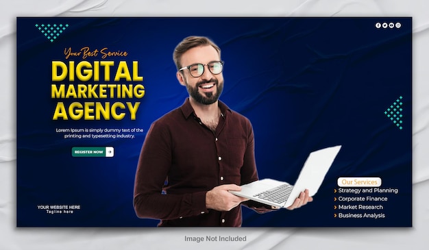Gestaltung von Plakaten für digitale Marketingagenturen und soziale Medien