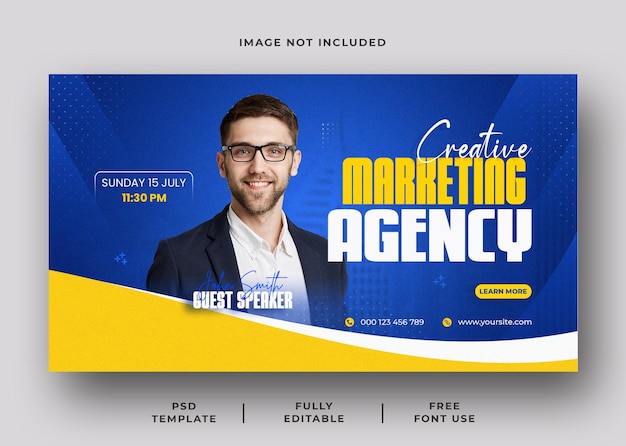 Gestaltung von Web-Banner-Vorlagen für kreative Marketingagenturen