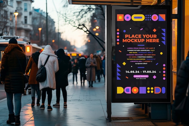 Gestaltung von Werbe-Display-Mockups