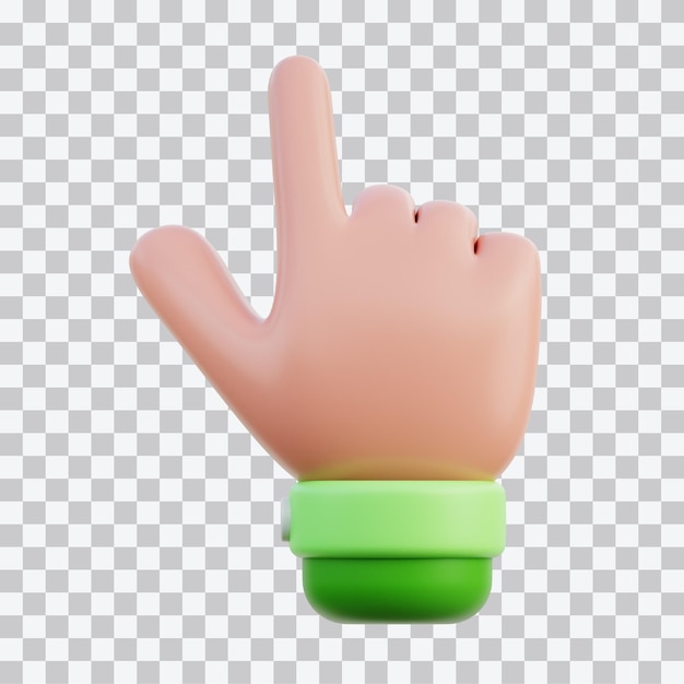 Geste du petit doigt de la main en 3D