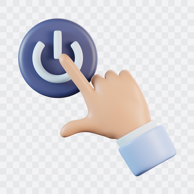Geste de la main Cliquez sur le bouton Désactivez l'icône 3D