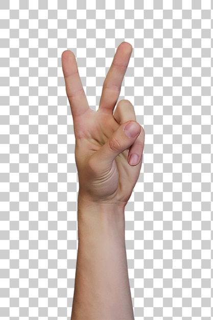 Geste de la main pour le signe de la paix