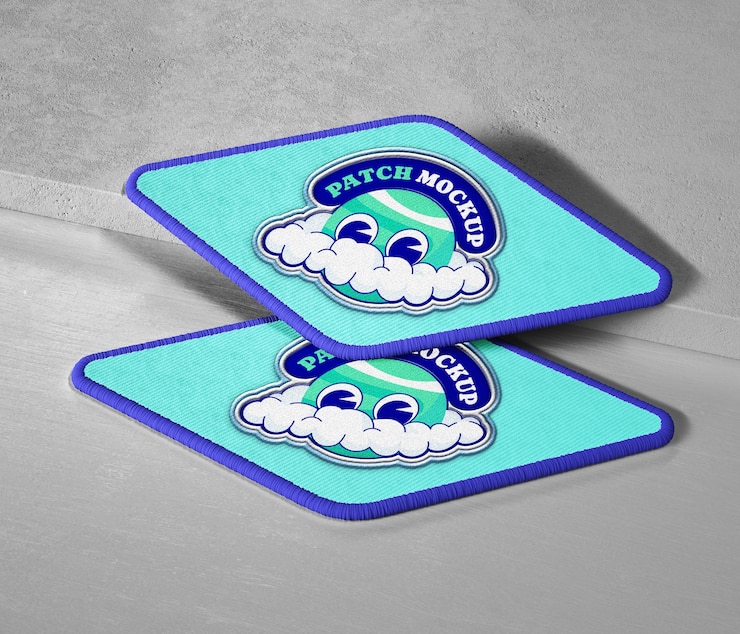 PSD gesticktes logo-kompositionsmodell