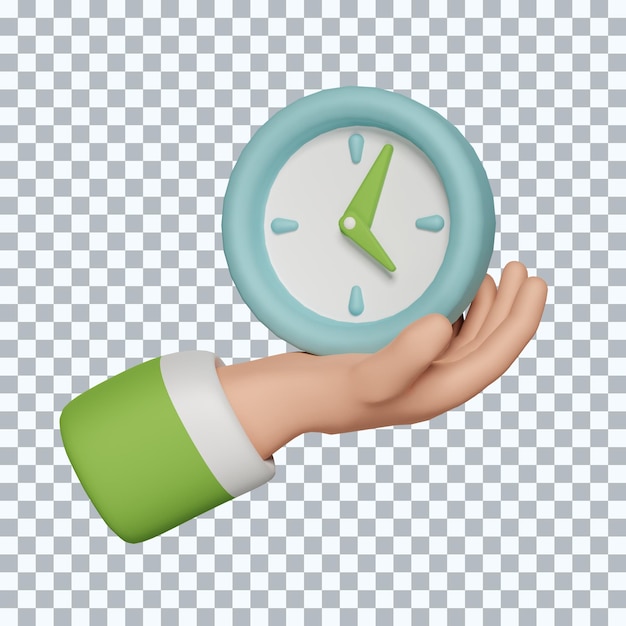 PSD gestión de la manivela del reloj de gestión del tiempo icon 3d