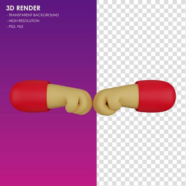 PSD gesto de mão do ícone 3d