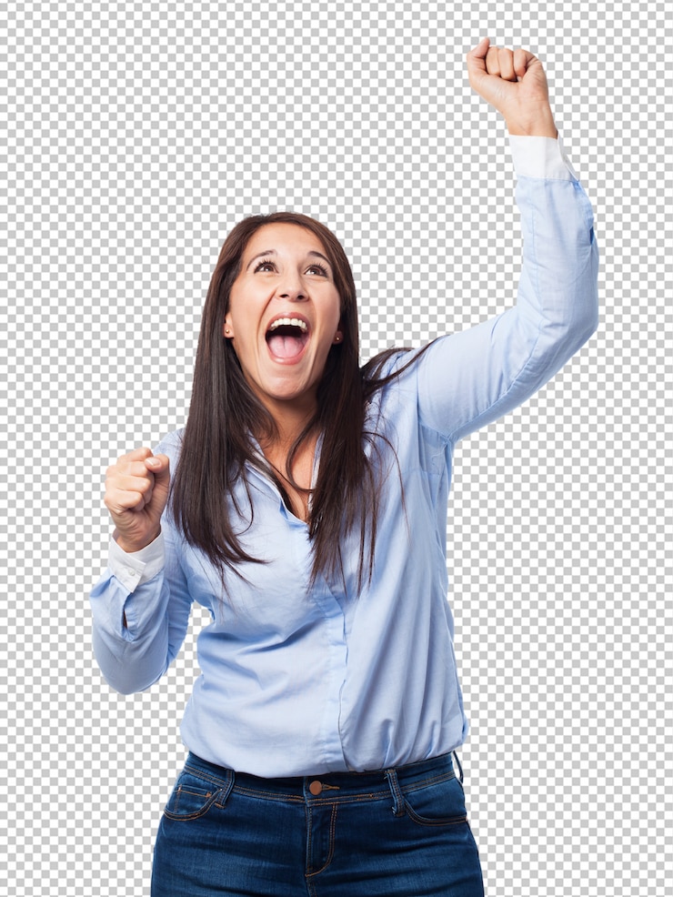 PSD gesto ganador mujer