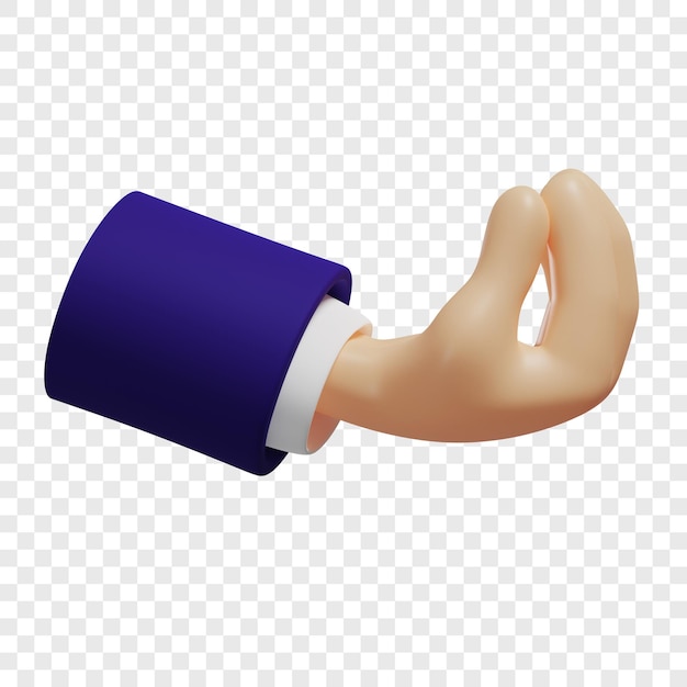 Gesto italiano 3D las puntas de los dedos recogidos por un pellizco emoji render 3d aislado