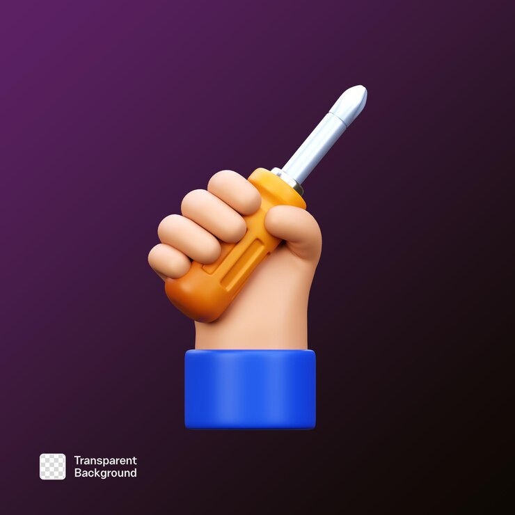 PSD gesto de la mano en el día del trabajo ilustración 3d plantilla png