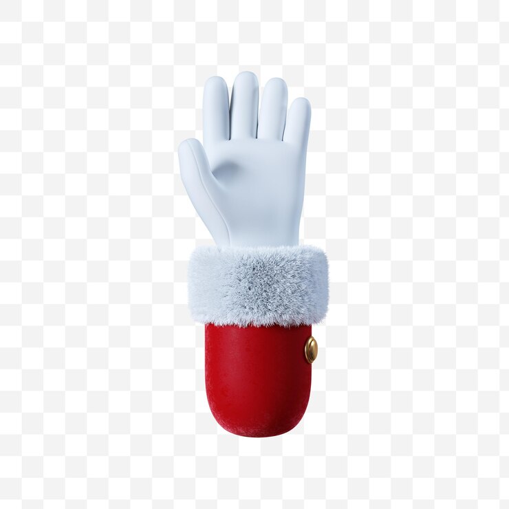 PSD gesto de mano de dibujos animados de santa claus