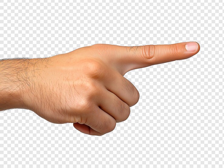 PSD gesto de la mano que señala