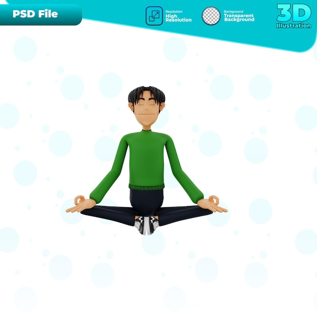 PSD gesto de yoga 3d