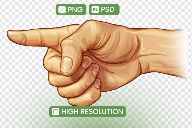 PSD gestos de mão de alta resolução apontando o dedo png e psd descarregamentos ideais para projetos de design recursos de arte digital e elementos de design gráfico explore anatomia da mão e comunicação de gestos
