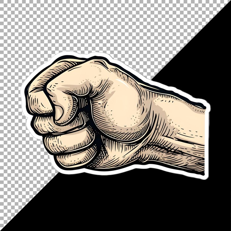 PSD gestos de mão em fundo transparente ai gerado
