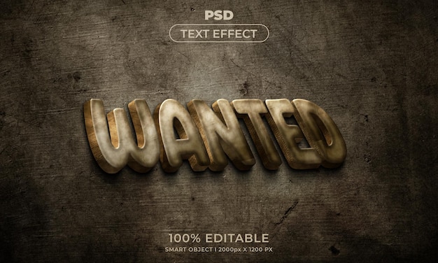 PSD gesuchter texteffekt im 3d-stil