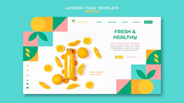 PSD gesunde landingpage