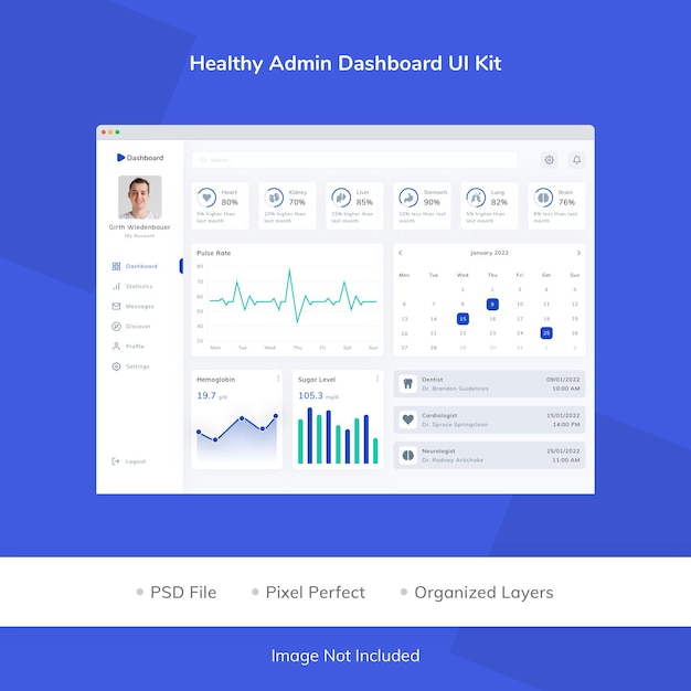 PSD gesundes admin-dashboard-ui-kit