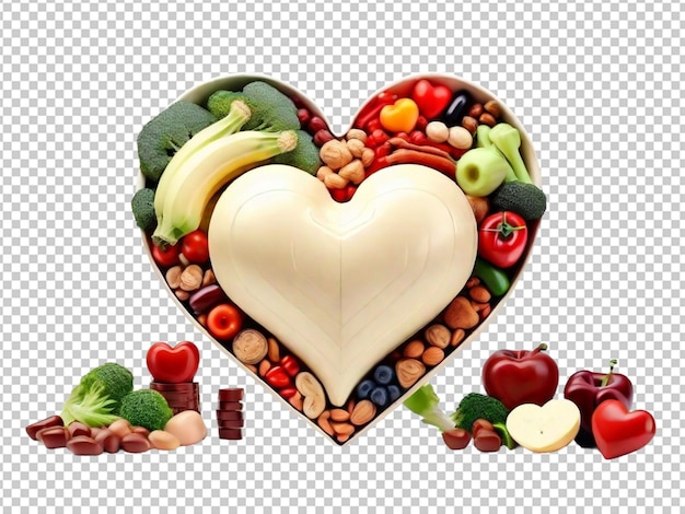 PSD gesundes essen für das herz und cholesterin-diätkonzept