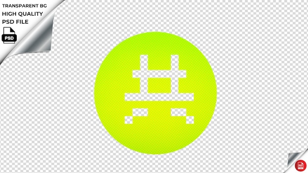 PSD geteiltes vektor-symbol fluoreszierendes grünes psd transparent