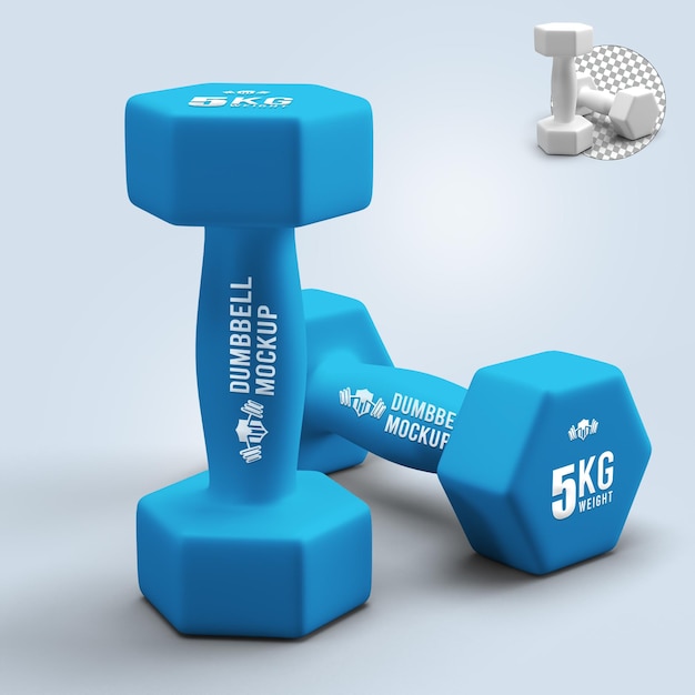 PSD gewicht-dumbbell für das training mockup psd