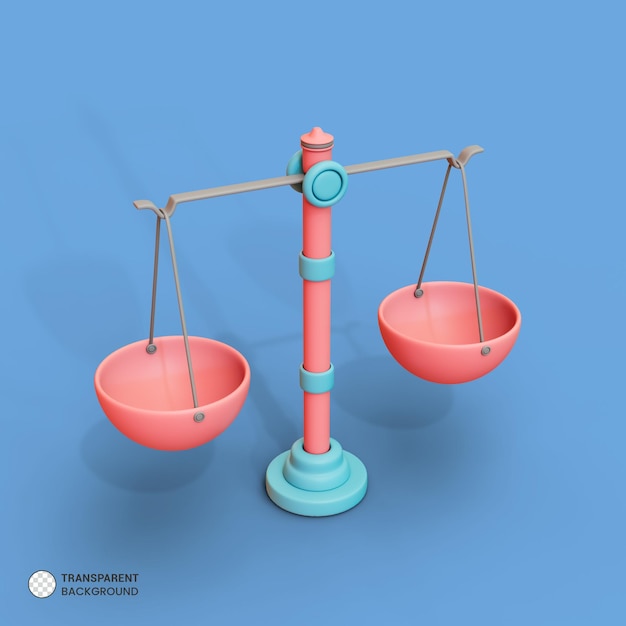 Gewicht Messwaage Symbol isoliert 3d Render Illustration