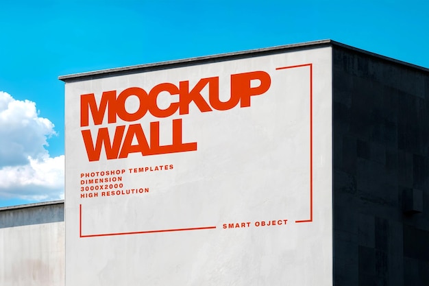 Gewichtige Wände Realistische Wand-Mockup-Designs