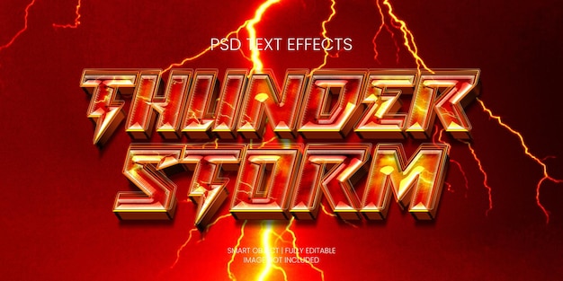 PSD gewitter-text-effekt