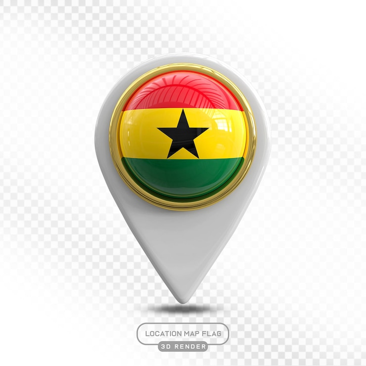 PSD ghana location map flag
