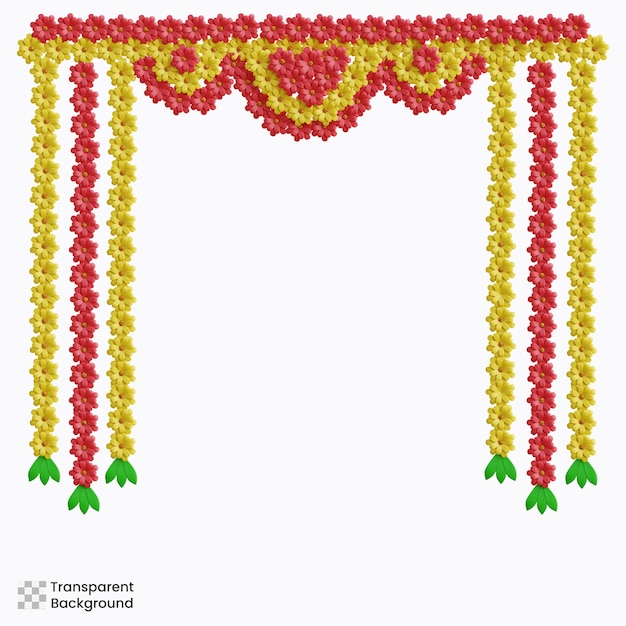 Ghirlanda di fiori 3d Illustrazione
