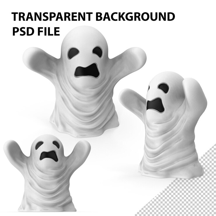PSD ghost decoration png