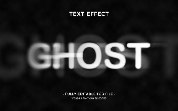 PSD ghost-text-effekt