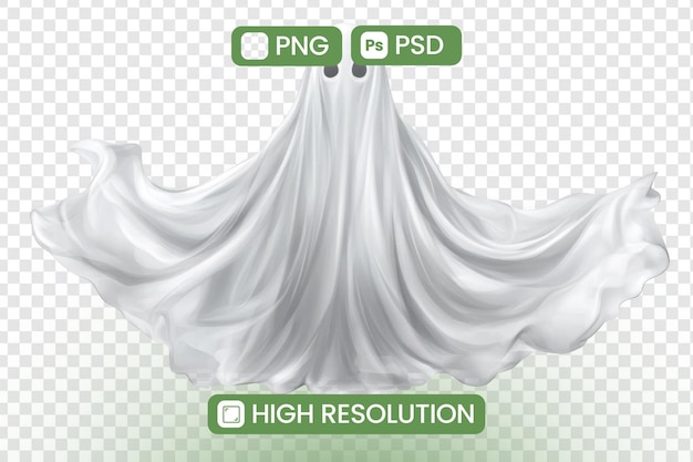 Ghostly White Fabric Téléchargements PNG et PSD en haute résolution pour des projets de conception Création d'effets éthériques Ressources artistiques numériques et textures sans couture
