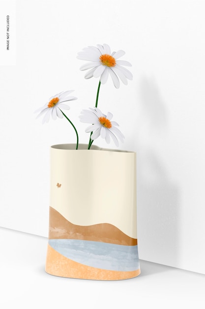 Gießkanne Vase Mockup, Vorderansicht