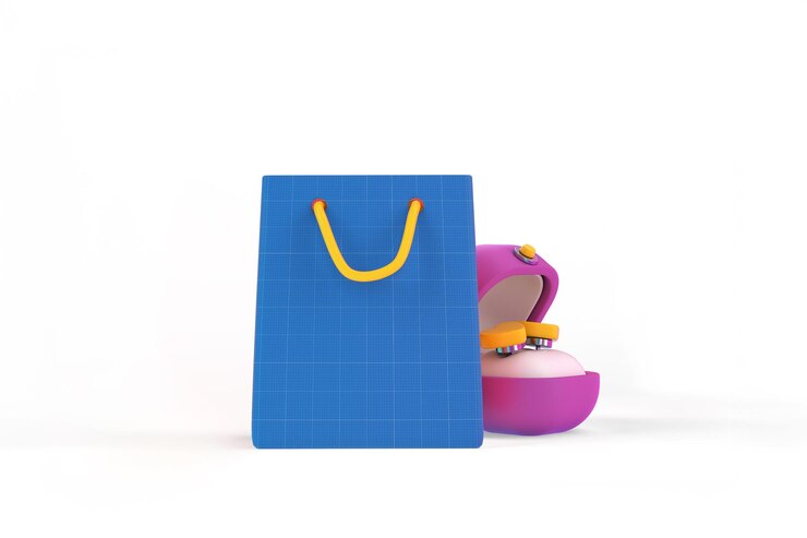 PSD gift bag mockup and jewelry box with ring for mothers day