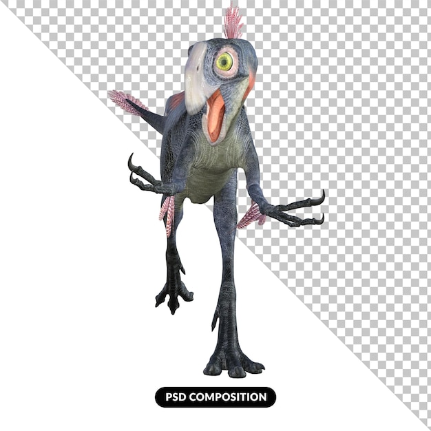 gigantoraptor dinosaur isolated 3d render