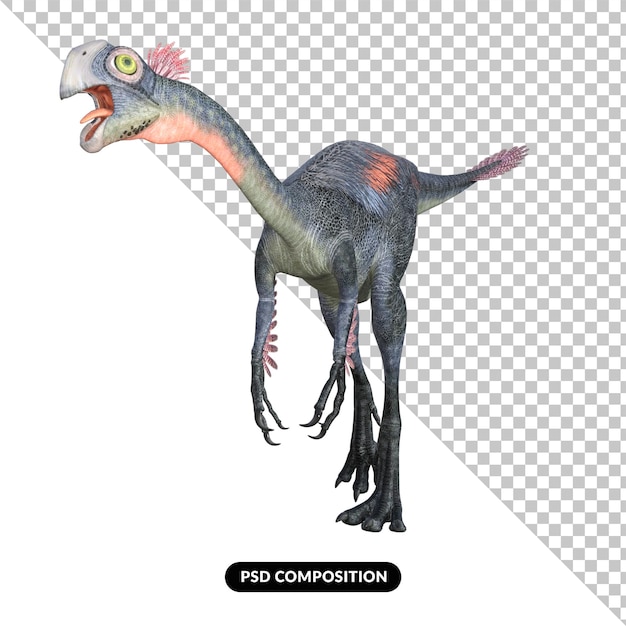 Gigantoraptor dinosaurio aislado render 3d