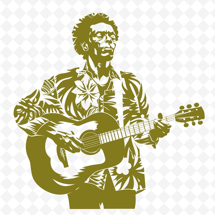 PSD gil gilberto con tropicalia icon cantante compositor con gui creativo diseños de icones de la cultura de brasil