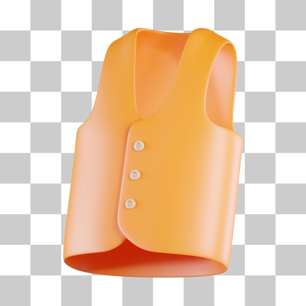 PSD gilet gilet icône 3d